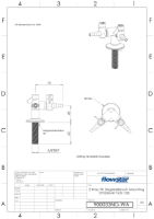 Two Way Bench Mounted Drop Lever Gas Tap - 900033 Drawing