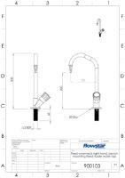 Fixed Swan Neck Tap With Fixed Nozzle - Cold Water - 900103 Drawing