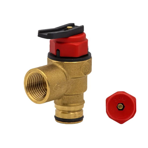 Altecnic / Caleffi Boiler Pressure Relief Valve 1/2" Pushfit x F Lever Top 3 Bar - 312408 BRT