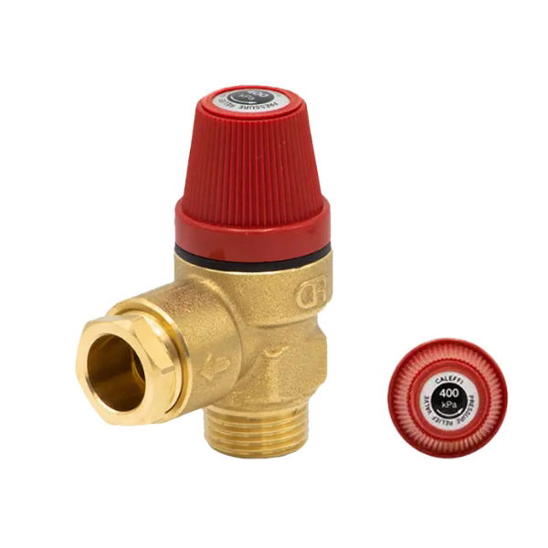 Altecnic / Caleffi 312 Series Safety Pressure Relief Valve 1/2" M x 15mm 4 Bar - 312405CST