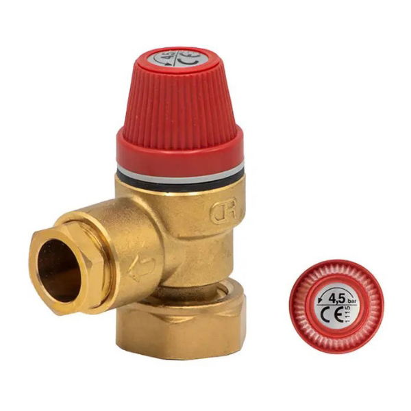 Altecnic / Caleffi Pressure Relief Valve Loose Nut Connection 4.5 Bar - F0000242
