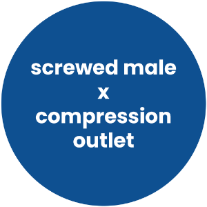 Screwed Male x Compression Outlet