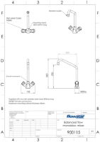 Monobloc Mixer Tap With Aerator Nozzle - 900115 Drawing