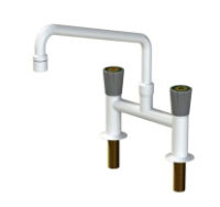 H Pattern Mixer Tap With Movable Swan Neck and Aerator Nozzle - 900078