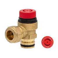 Altecnic / Caleffi Pressure Relief Valve with Circlip Connection Stainless Steel Seating 15mm 6 Bar - F0000419
